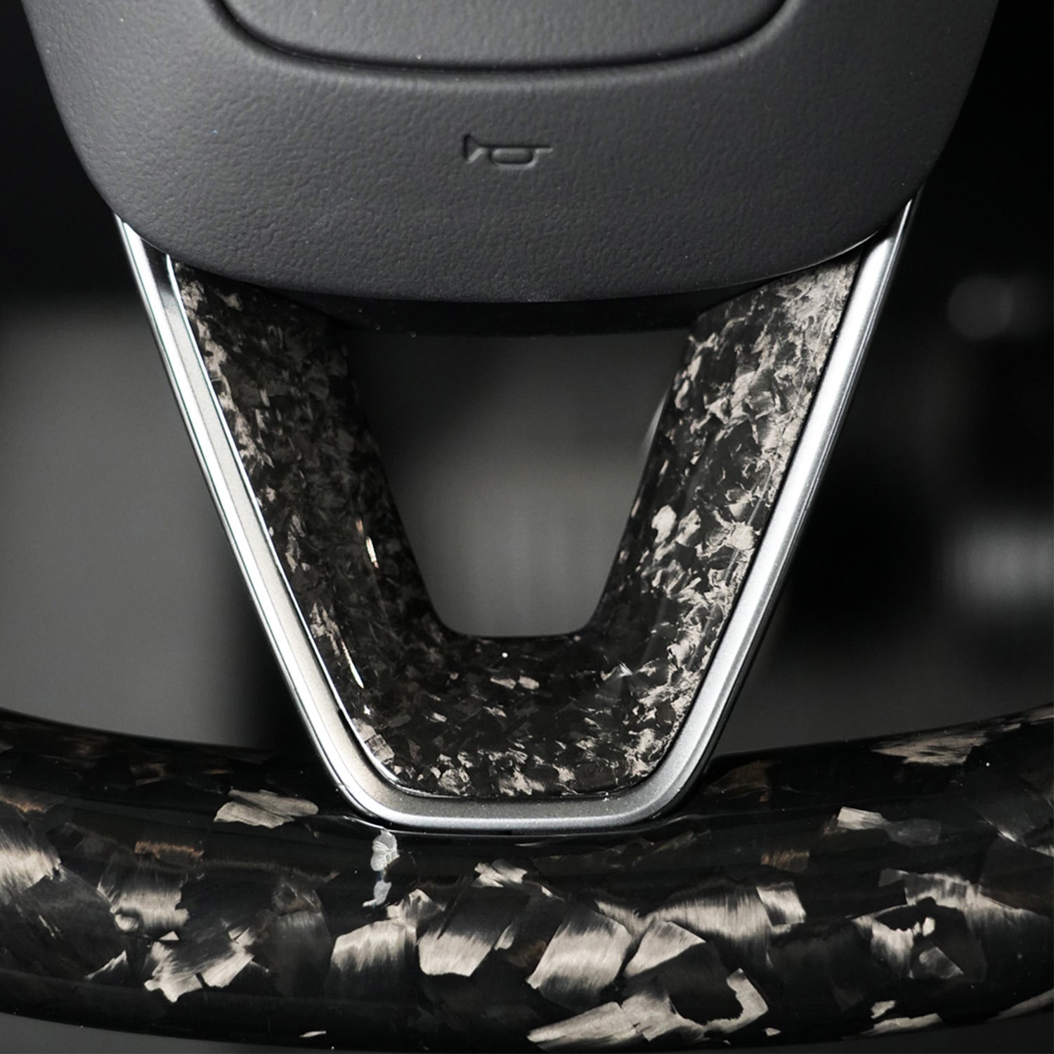 Carbon Fiber Steering Wheel V Sticker for Tesla Model Y Juniper 2025