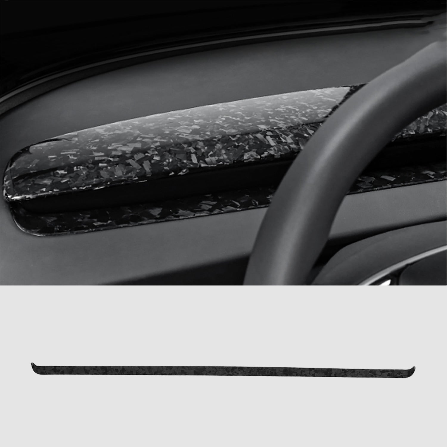Carbon Fiber Dashboard Vent Trim for Tesla Model Y Juniper 2025