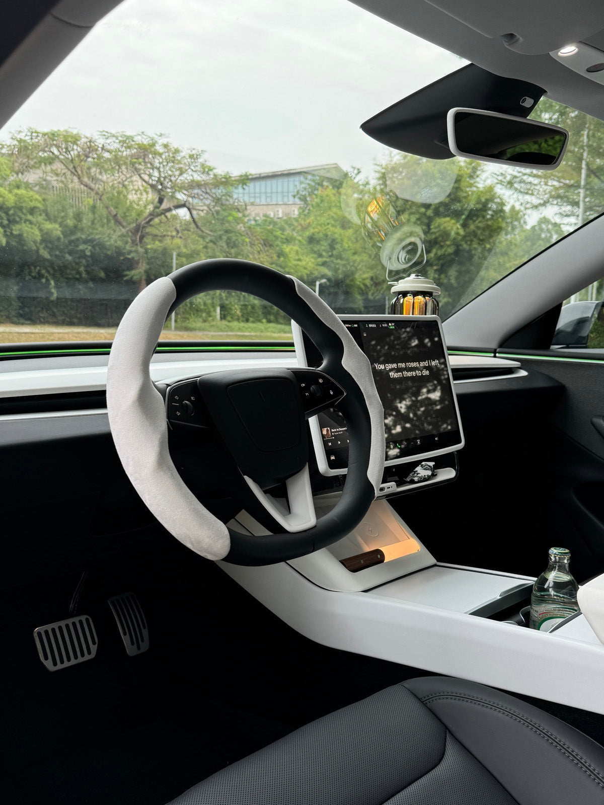 Matt Center Console Cover for Tesla Model Y Juniper 2025