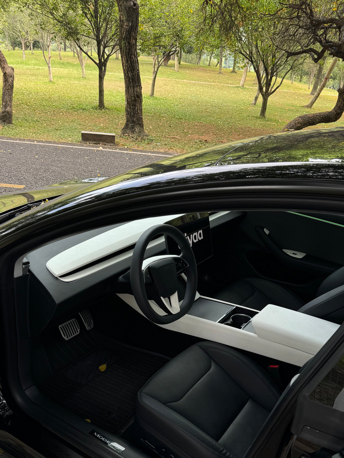 CiyaSuede Door Button Cover for Tesla Model 3 Highland 2025 2024