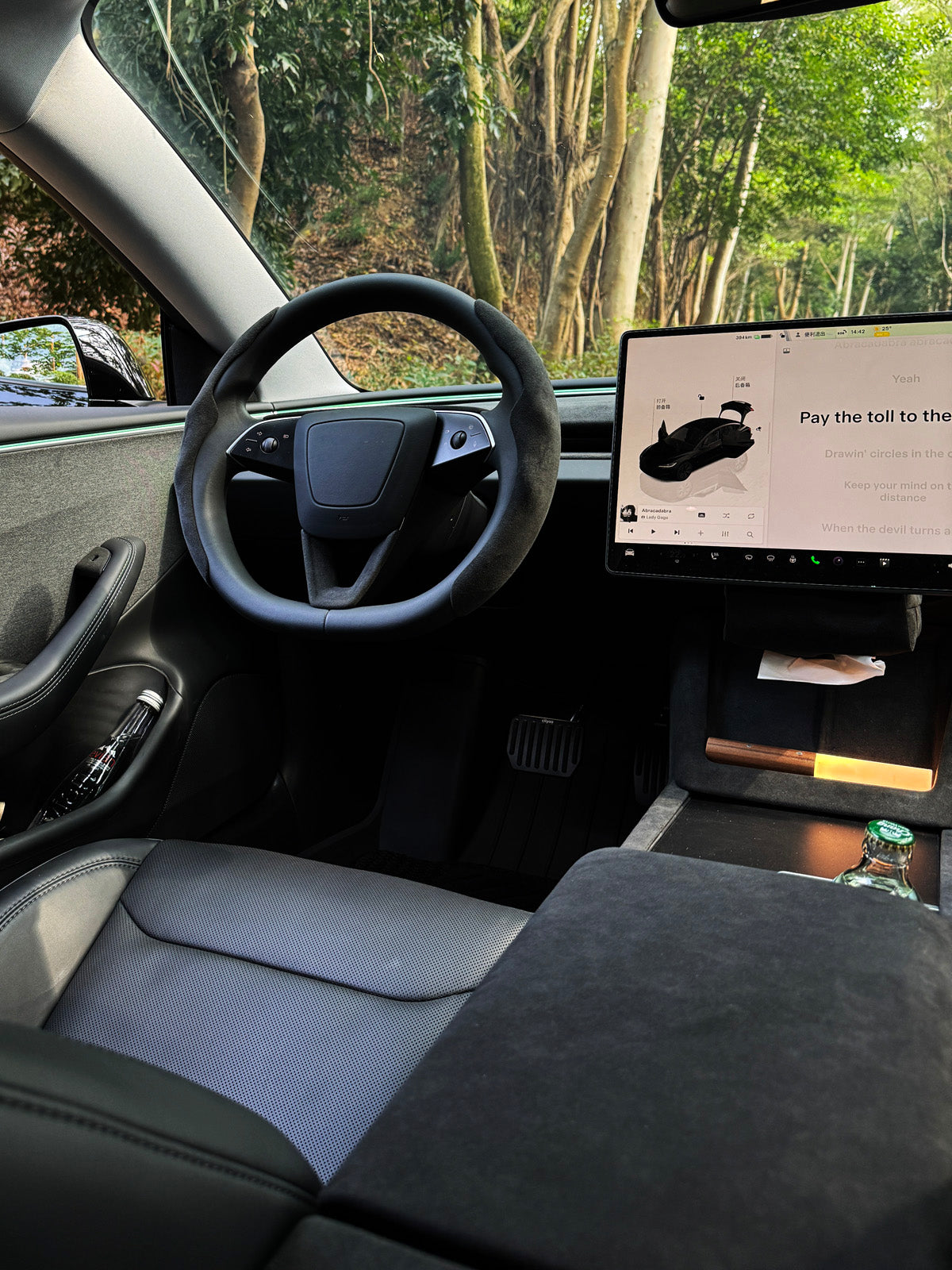 Alcantara Window Button Cover for Tesla Model 3 Highland 2025 2024