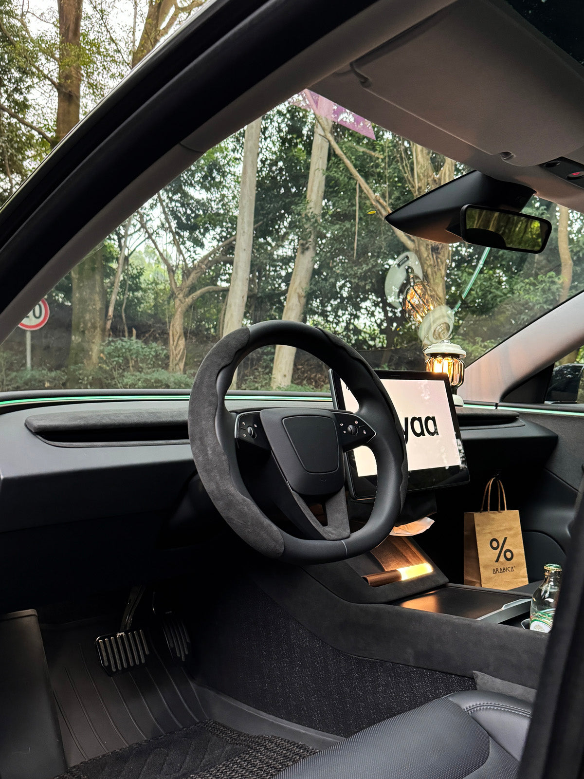 Alcantara Center Console Side Trim for Tesla Model 3 Highland 2025 2024