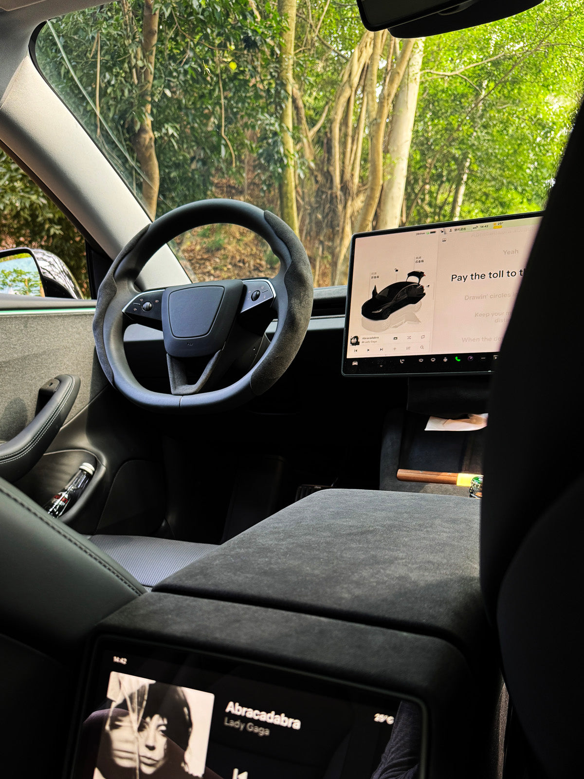 Alcantara Dashboard Vent Trim for Tesla Model 3 Highland 2025 2024