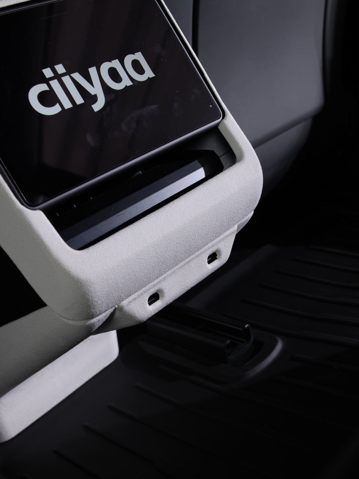 CiyaSuede Rear Center Console Anti-Kick Cover for Tesla Model Y Juniper 2025