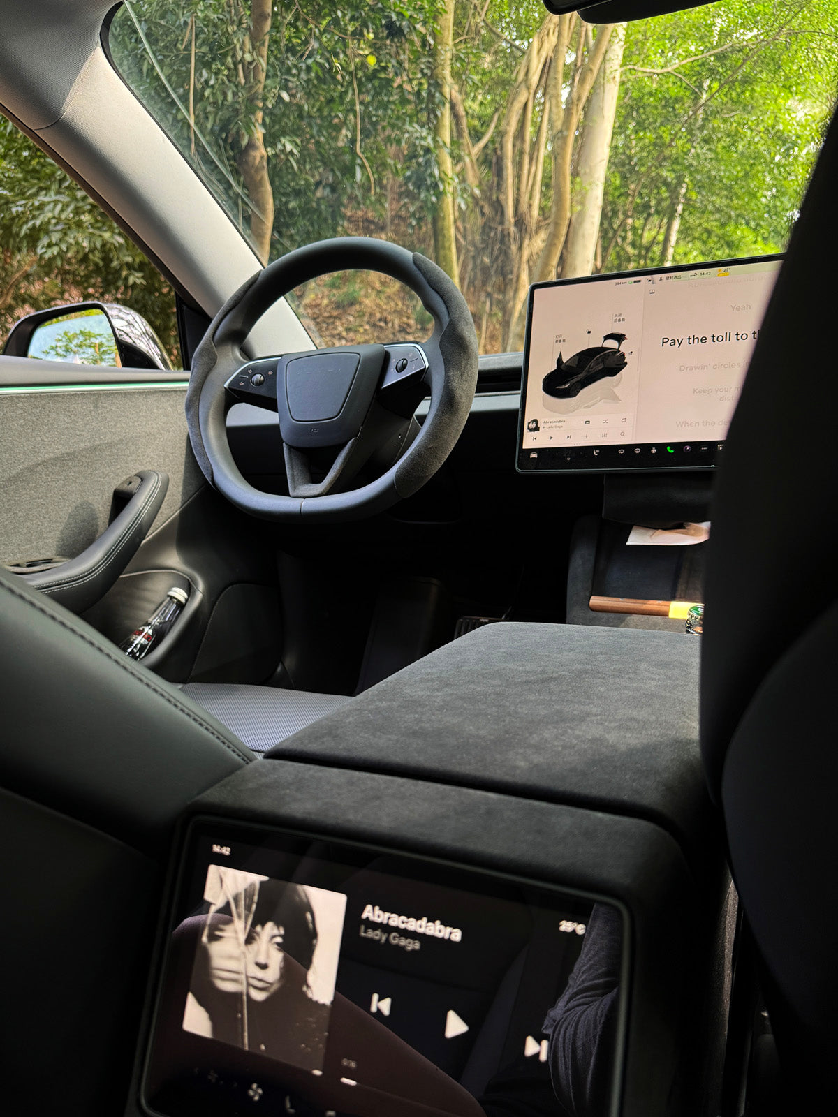 Alcantara Dashboard Trim for Tesla Model 3 Highland 2025 2024