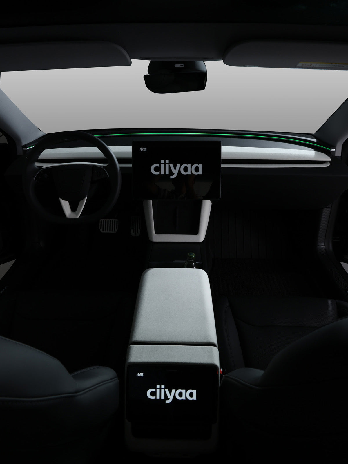 CiyaSuede Steering Wheel Upper Trim for Tesla Model Y Juniper 2025