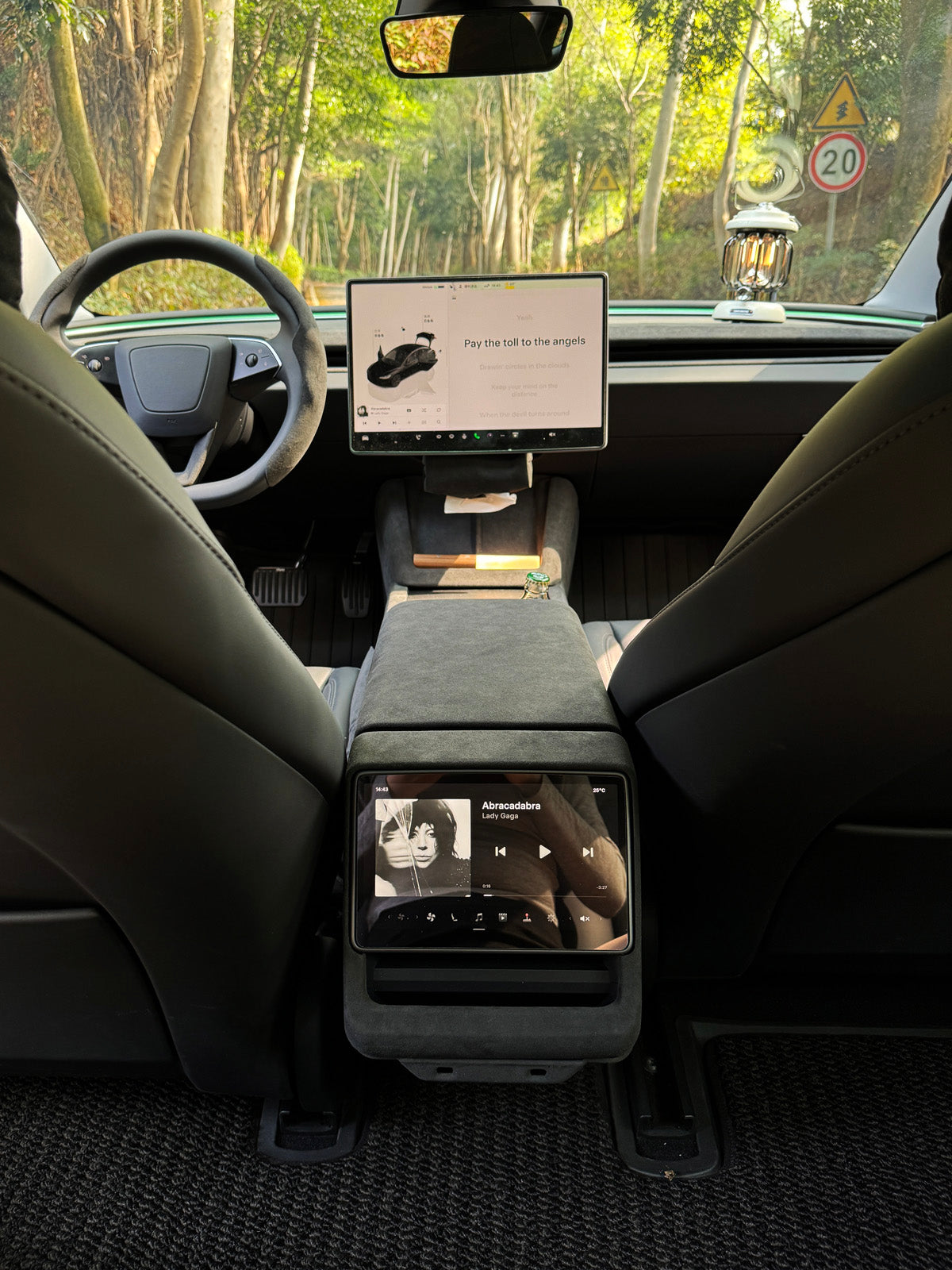 Alcantara Rear Air Outlet Cover for Tesla Model 3 Highland 2025 2024