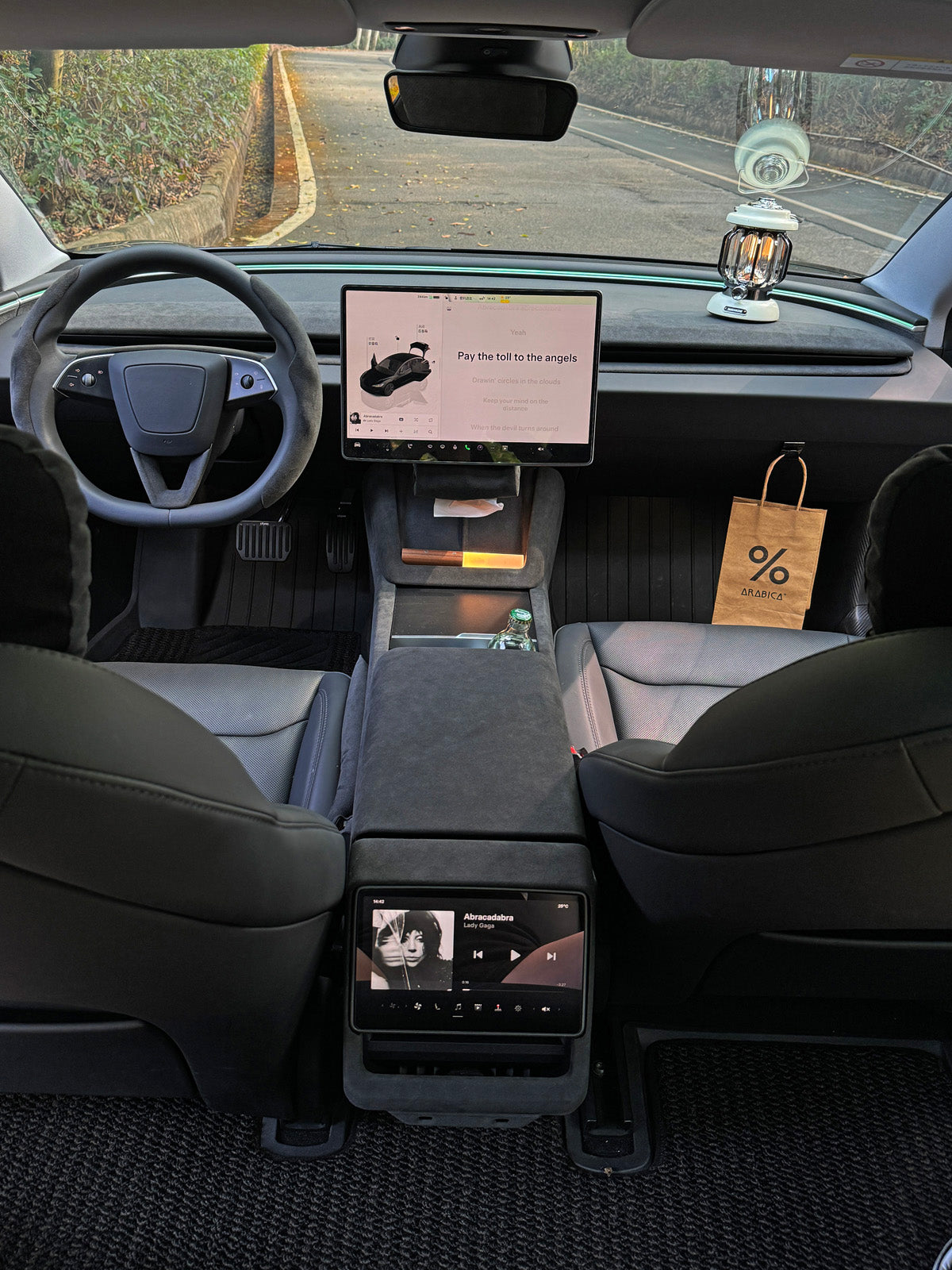 Alcantara Dashboard Vent Trim for Tesla Model 3 Highland 2025 2024