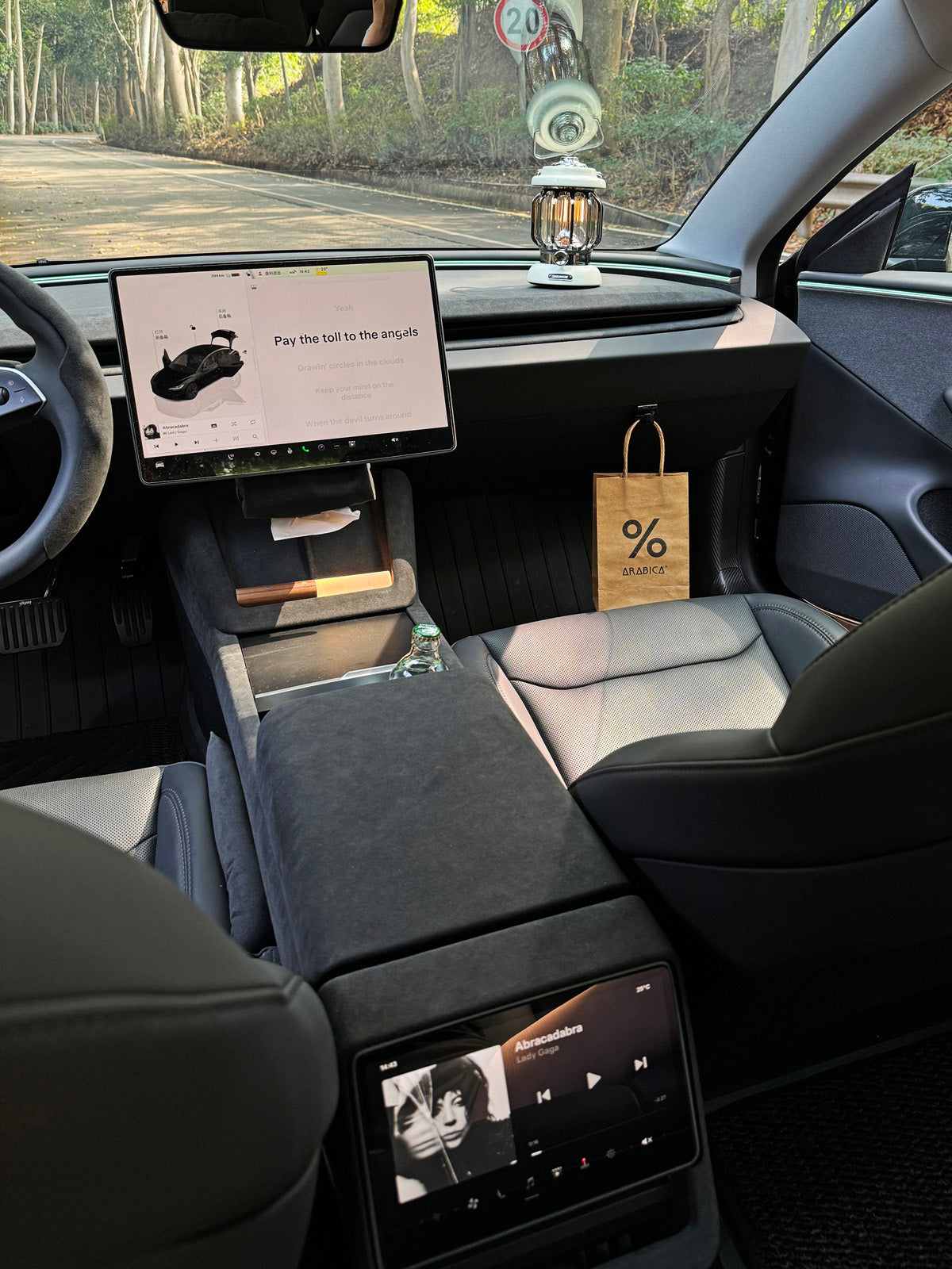 Alcantara Rear Air Outlet Cover for Tesla Model Y Juniper 2025