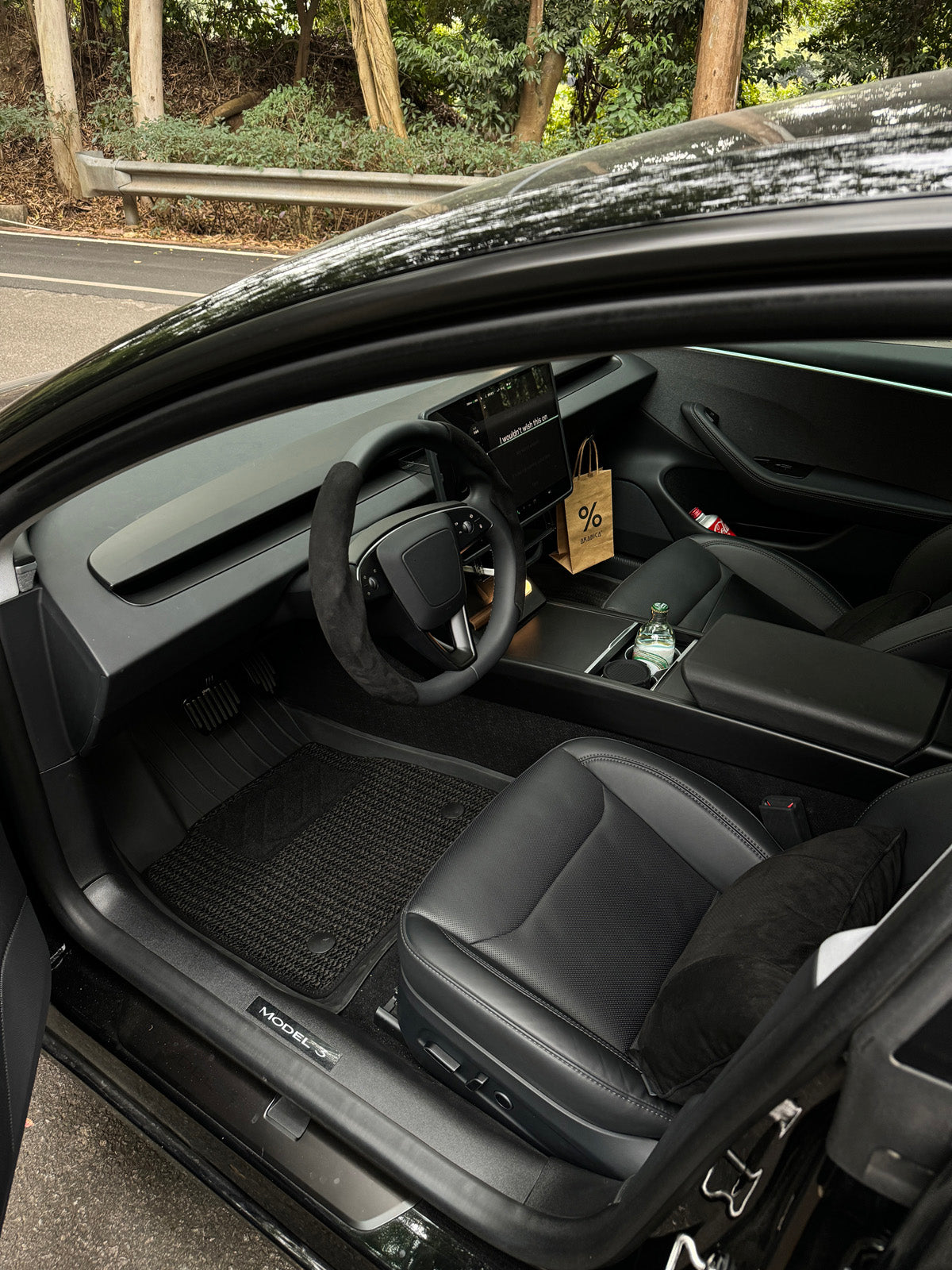 Matt Center Console Cover for Tesla Model Y Juniper 2025