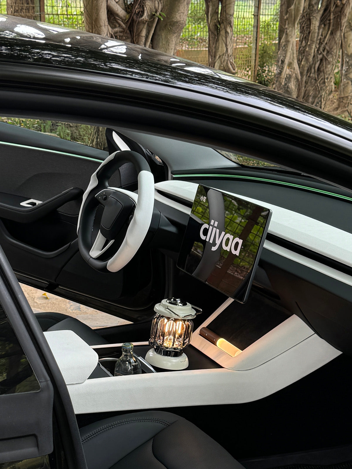 CiyaSuede Rear Air Outlet Cover Sticker for Tesla Model Y Juniper 2025