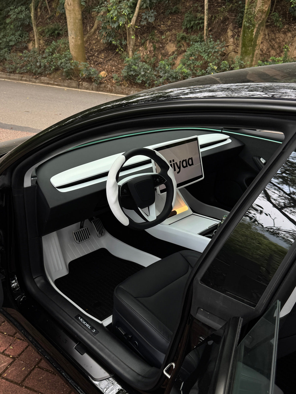 PureDeco Front Door Speaker Trim for Tesla Model 3 Highland 2025 2024