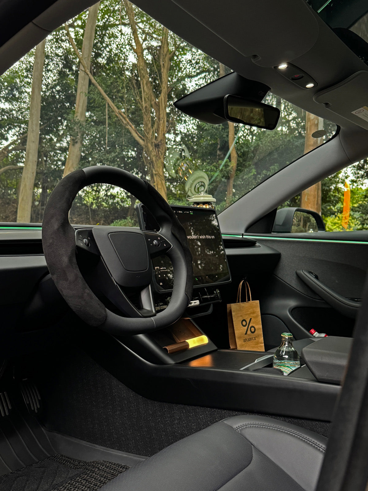 PureDeco Center Console Side Trim for Tesla Model 3 Highland 2025 2024