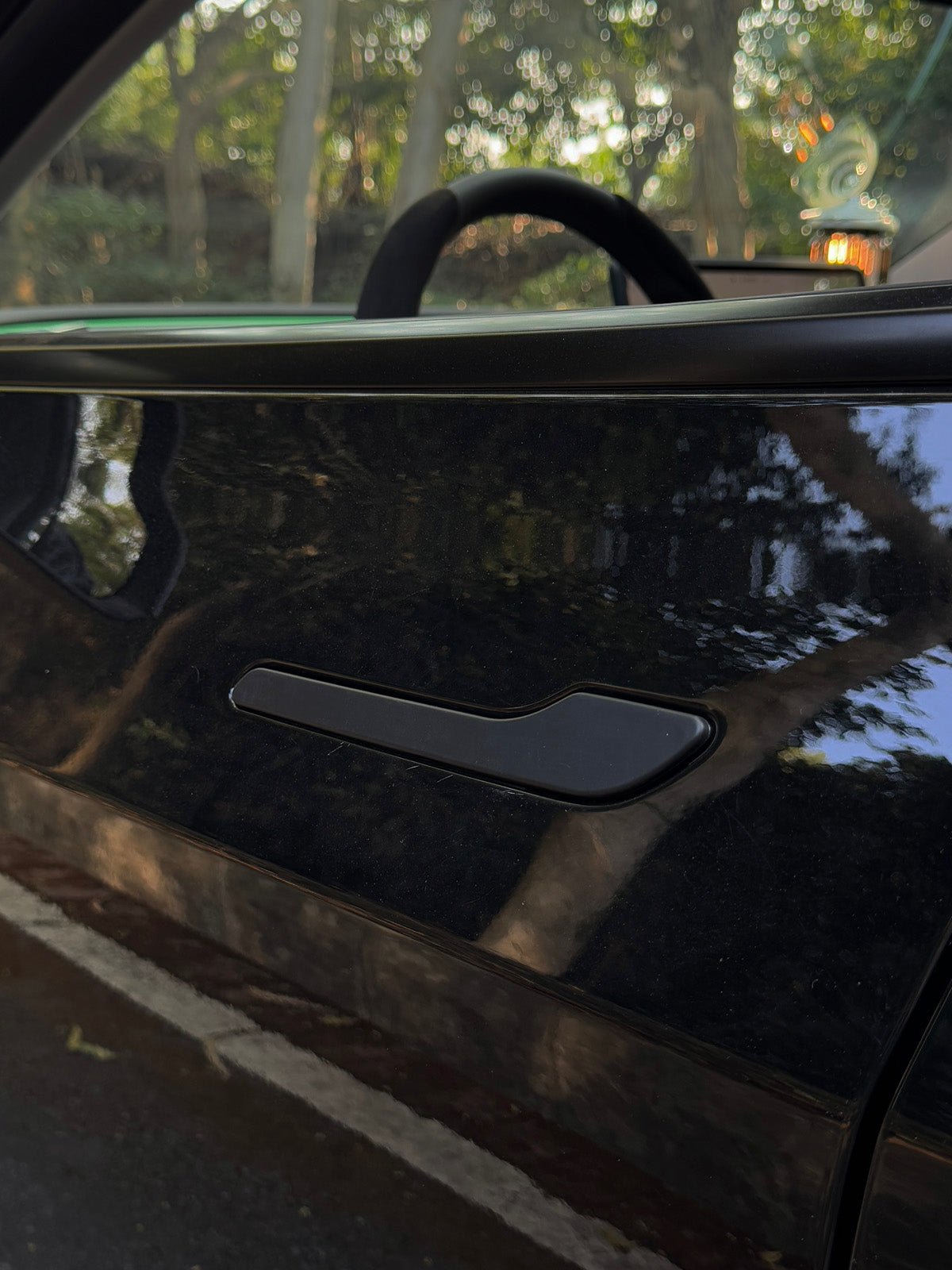 PureDeco Outside Door Handle Sticker for Tesla Model 3 Highland 2025 2024