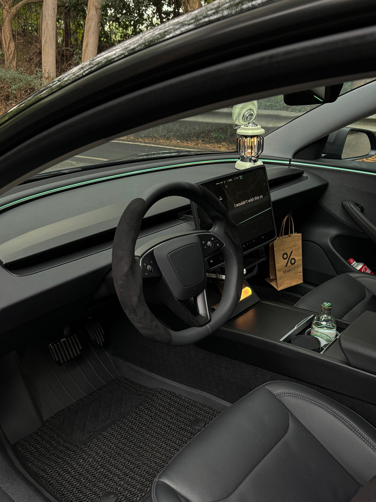 PureDeco Wireless Charging Panel Frame for Tesla Model Y Juniper 2025